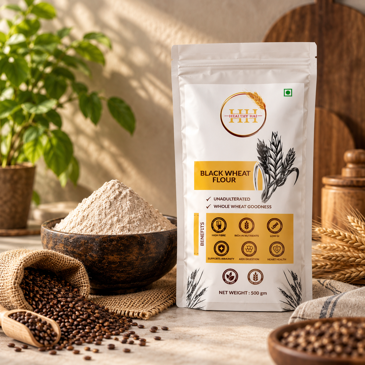 Black Wheat Flour 1 KG - Image 4