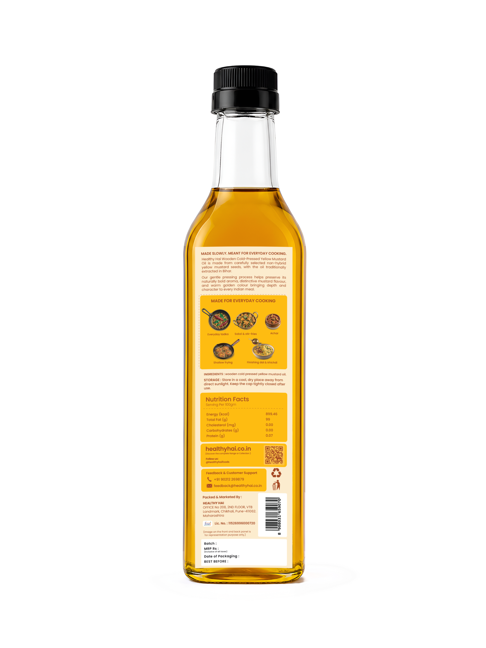 Wooden Cold Pressed Yellow Mustard Oil - Image 2